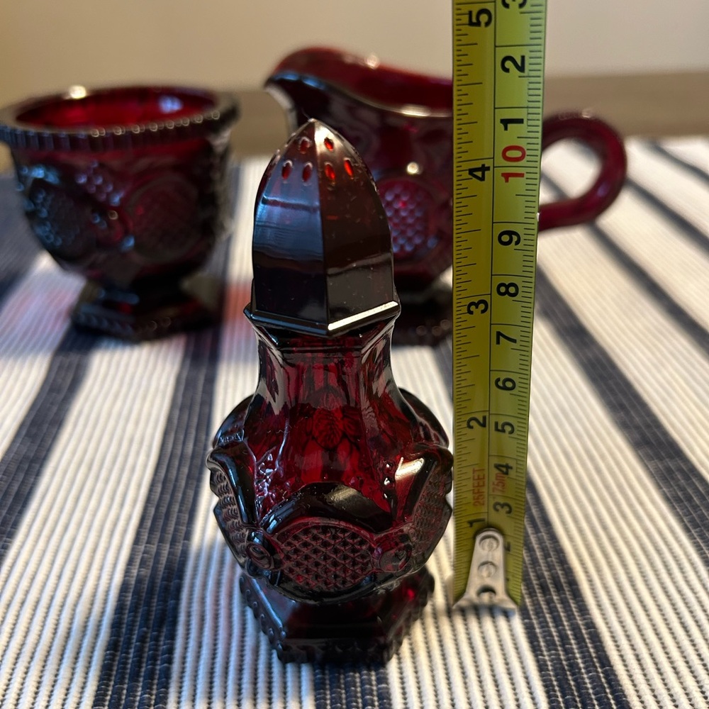 Avon Cape Cod Red Ruby Collection Set - Picture 6 of 7